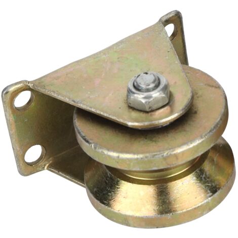 Galets à Rail V pour Portes Coulissantes Industrielles - 2PCS en Acier de Qualité - Roulement à Roue en V Type Sliding Gate Roller - Ø6.8cm (1/5)