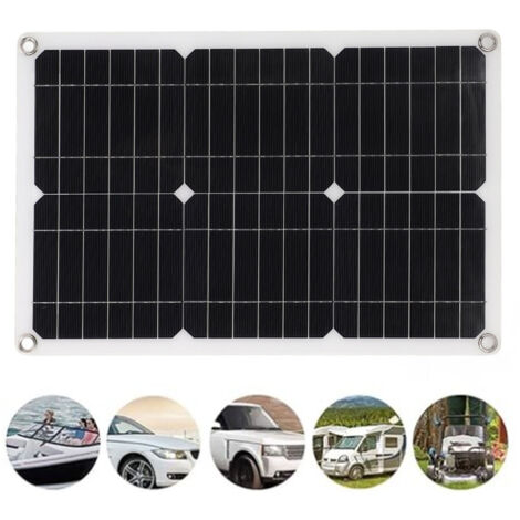 Panneau Solaire Semi-Flexible Portable 20W Monocrystalline - 18V pour Véhicule RV Yacht