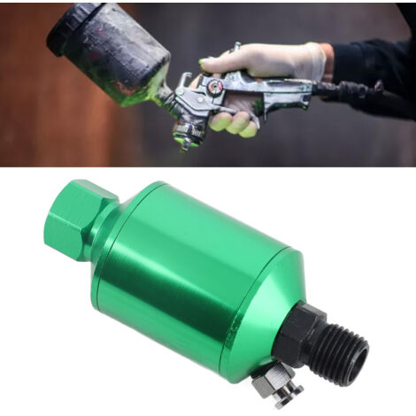 Filtre Régulateur d'Air 1/4" NPT Séparateur d'eau et d'huile pour Compresseur en Aluminium - Version Verte (1/5)