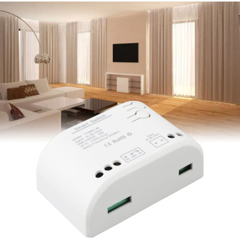 Interrupteur à Distance sans Fil 2200W 433MHz avec Fonction Temporisation - Module de Commande pour Portes, Alarme, Garage 85V-250V ABS (1/5)