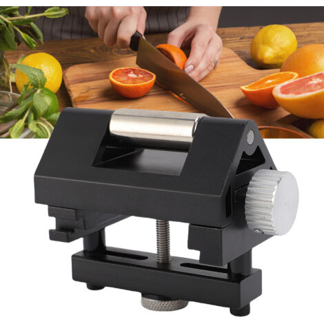 Guide de Rodage Fixe pour Angle - Affûtage Précis pour Ciseaux Bois, Planes et Outils Cuisine - Noir - Aluminium