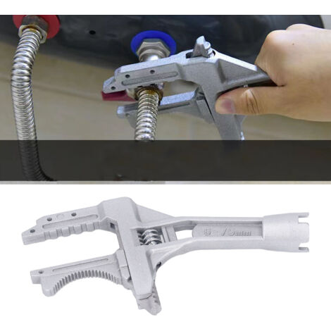 Clé Plombier - Clé Multifonction Anti-Glissement à Grand Ouverture en Alliage d'Aluminium pour Espaces Restreints et Siphon (1/5)
