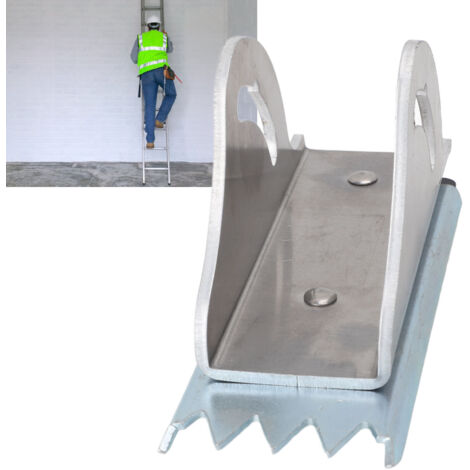 Kit de Patins Anti-Glisse pour Escabeau Extensible - Paire Sécurité Remplacement Pieds Fixation pour Maison Chantier (8 Accès, Steel, 14x5.3cm) (1/5)
