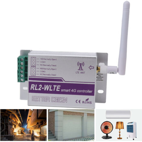 Ouvre-porte GSM 2 Canaux avec Contrôle APP 4G pour Porte de Garage et Automatisation Industrielle