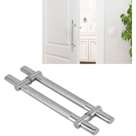 Poignée de Porte Tirer-Pousser 304 Acier Inoxydable - Poignée de Porte à Vitre Ajustable 10-15mm - Pour Hall d'Hôtel - Double Utilisation - Simple ou Paire - 1050g (1/5)