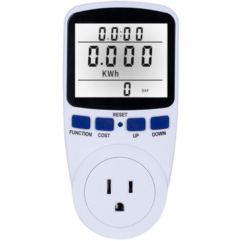 Écran LCD Compteur Électricité Watt Volt Ampère KWH US Prise Moniteur Consommation Énergie avec Backlight AC110V130V (1/2)