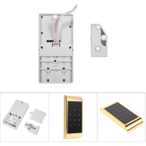 Serrure Électronique à Code Tactile pour Cabinet Alliage de Zinc 4/15 Digits Sécurité Digitale 11.5 x 5.35cm 300g Coded Locker Gold (1/5)