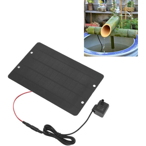 Kit de Fontaine Solaire à Panneau Monocristallin 6V/10W avec Pompe pour Bassins Petits & Bains d’Oiseaux [Fontaine Solaire] + [Kit] + [Panneau Monocristallin] + [Pompe Éco-friendly]