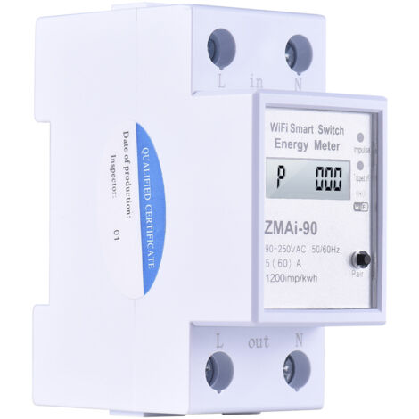 Compteur Électrique Intelligent WiFi - Contrôle APP TY et Voice avec LCD et Fonction Temps Programmable (1/5)