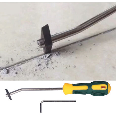 Racleur de joint en acier inoxydable professionnel – Kit 2 outils durable pour nettoyer et retirer les joints de carrelage à la main – Design ergonomique pour travaux domestiques et professionnels