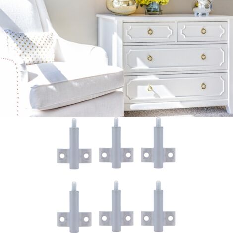 Amortisseur Silencieux de Porte de Cabinet - 10PCS Amortisseurs Plastiques ABS Gris 65x47mm pour Portes Wardrobe/Cabinet/Bookcase - Fermeture Douce et Silencieuse (1/5)