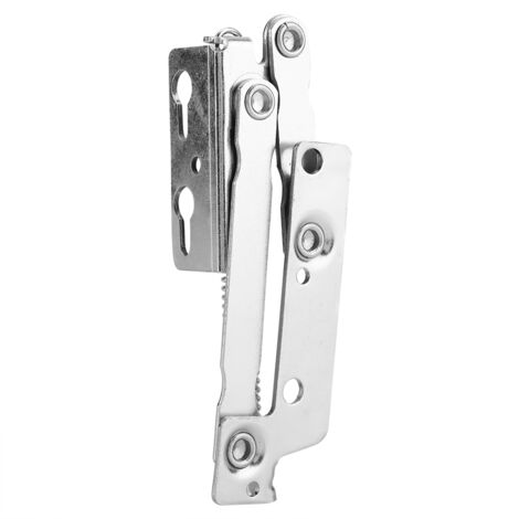 Paquet de 2 Paire de Charnière à Ressort en Acier pour Portes de Cabinet, Armoire, Closet - Argent, 135x40x35mm - Angle Max. 80° - Installation Facile (1/5)