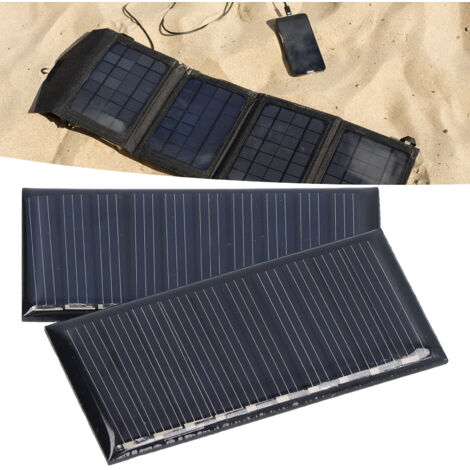 Panneaux Solaires Miniatures 2Pcs 0.25W 5V Polycrystalline Silicon 60x30mm - Résistant aux intempéries pour projets DIY et petits appareils basse consommation (1/5)