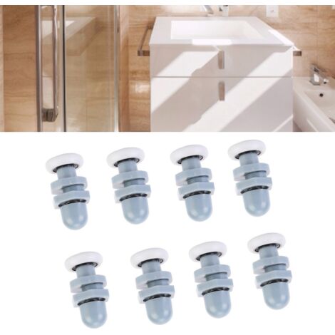 Galets de Roulement pour Porte en Verre - 8 pièces Roues Plastique Durable pour Porte Glissante de Salle de Bain, Fenêtre (diamètre : 20/23/25 mm) (1/5)