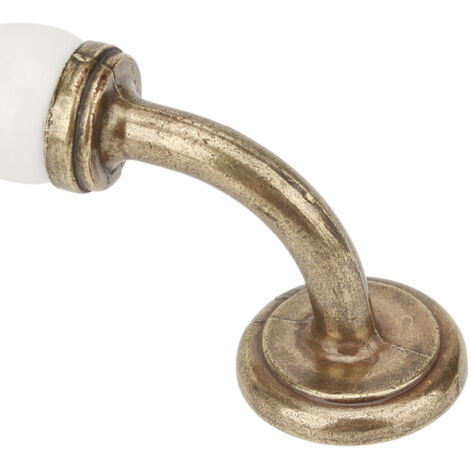 Poignée Céramique Style Européen pour Portes Cabinet et Tiroirs, Lot de 4 avec Fixations, Distance 160mm (1/5)