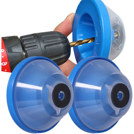 Couvercle Anti-Poussière pour Perceuse - 2 Pièces en Plastique - Grande Capacité - Réglable pour Béton, Bois, Métal