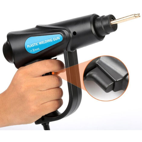 Soudure Plastique Kit Professionnel Soudure à Chaud pour Auto, Garage, PVC avec Clips en Fibre Ondulée, 200 Clips, ABS, 400℃, 70W, EU/US Plug