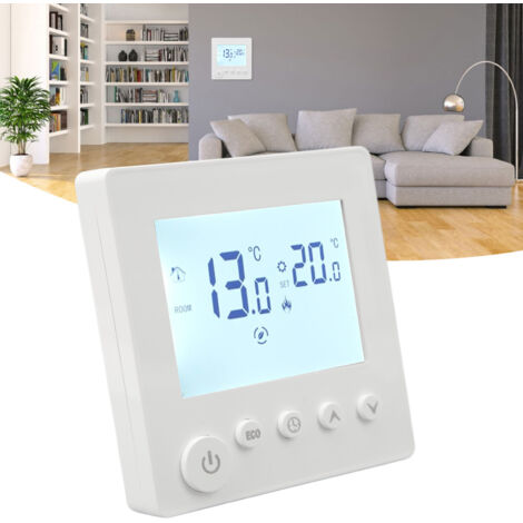 Thermostat programmable numérique pour chauffage au sol avec écran LCD, précision ±1℃, contrôle intelligent, alimentation 90-240VAC (1/5)