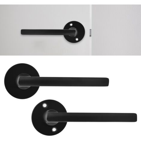 Serrure de porte avec clés : 2 pièces, conception anti-bruit à paliers, pour chambres et bureaux, aluminium, 35-55mm (1/5)