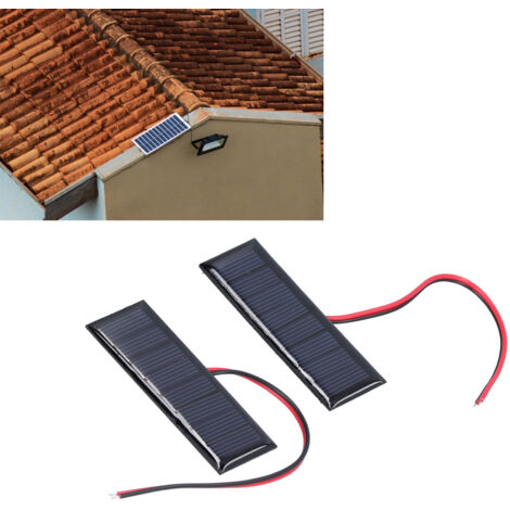 Kit Solar Poly - 2 Panneaux 0.2W 4V - Polysilicium avec fils - 75x25mm - pour projets DIY/école (1/5)