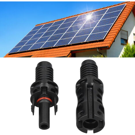 Connecteur Solaire pour Panneau Photovoltaïque PV-15BMC (1500V) - Paquet 5 Sets - Connecteur MC4 Mâle/Femelle, IP68, Résistant UV et Haute Température (PPO/Cuivre) (1/5)