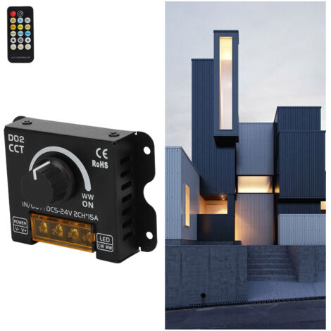 Gradateur LED 2 Canaux Knob Encoder 360° Température Couleur avec Contrôle Remote DC 5V‑24V pour Ruban Lumière Iron PCB (1/5)