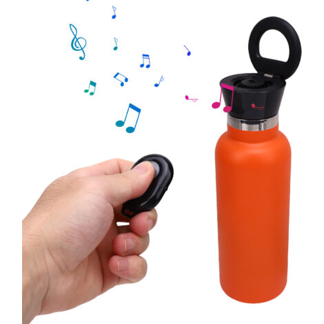 Gourde Connectée Bluetooth avec Speaker Magnétique Rechargeable Gourde en Acier Inoxydable 550ml Orange IP65 pour Sport Bureau Voyage Outdoor (1/5)