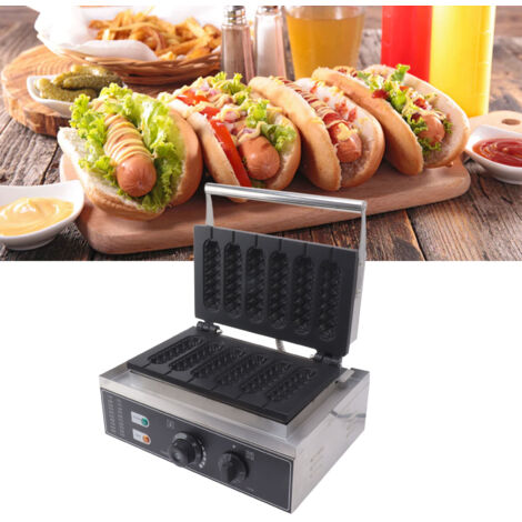 Machine à Corn Dogs Professionnelle - Électrique 220V, Grille Sausage Commerciale, Matériau 201 Inox, Température 50-300℃, Appareil Snack, 1.55KW