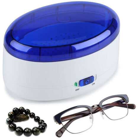[Machine à Nettoyer par Vibrations] + [Système Multi-Usage] + [Cleaner USB] + Machine de nettoyage pour bijoux et lunettes avec plateau amovible et lumière LED, fonctionnant sur batterie AA (non inclu (1/5)