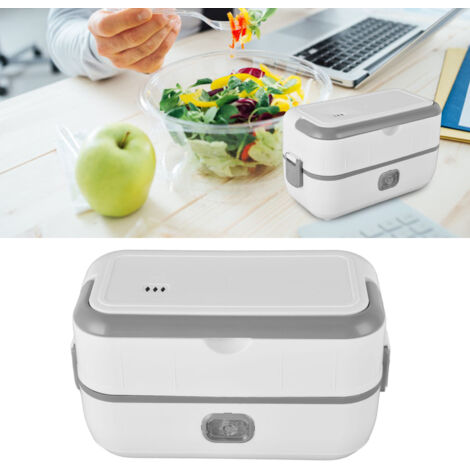 Boîte Repas Électrique Gris 1.2L avec Contenants Détachables - Cuisine et Conservation Des Aliments Anti-Brûlure