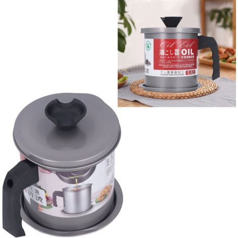 [Filtre à graisse] CookShield FiltreContain 1.4L Bicolore Inox Filtration Dual-Purpose Cuisson Stockage (1/5)