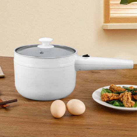 Marmite électrique multifonction 1.8L antiadhésive, 600W avec 2 vitesses et panier steam pour ramen, steak, soupe (220V EU Plug) (1/5)