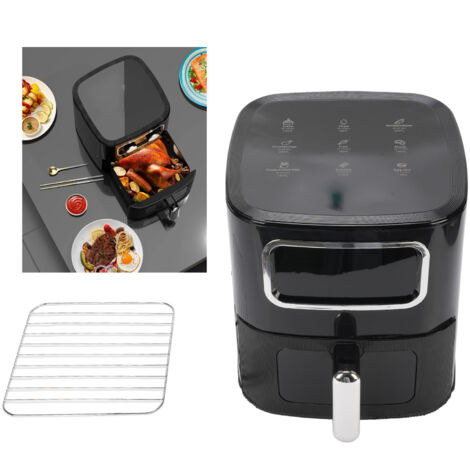 Friteuse électrique multifonction Air Fryer compacte 10L sans huile pour cuisine fenêtre transparente écran tactile smart design sécurisé EU Plug 220V (1/5)