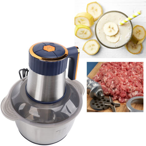 Hachoir Électrique pour Cuisine avec Bol Inox 5L, Moteur Cuivre 500W pour Viandes, Fruits, Légumes et Noix (Couteaux 2 Accessoires, Boîtier ABS) (1/5)