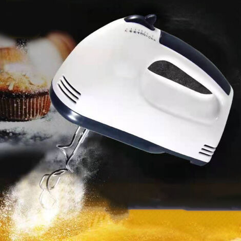 Mixer 150W 2-en-1 Support/Manuel en ABS et Stainless Steel avec Bol pour Crème et Pâtisserie