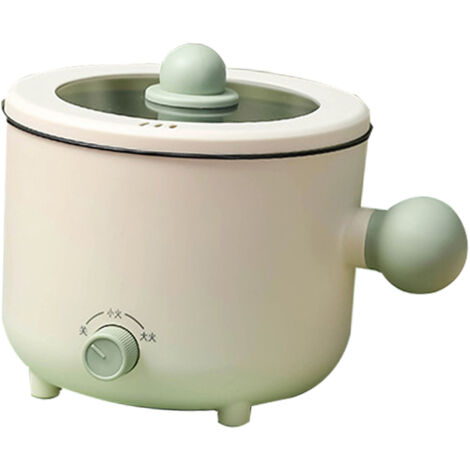 Casserole Électrique Mini - Marmite pour Pâtes Multifonctionnelle - 3 Puissances - Intérieur Antiadhésif - 0.8kg - Pour Étudiants et Famille