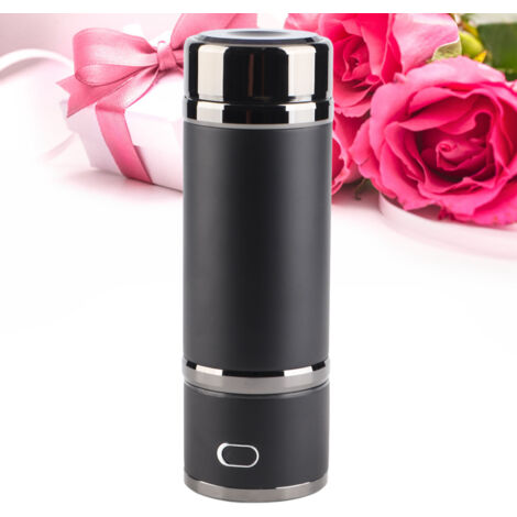 Bouteille d'eau hydrogène 420ml, générateur portable technologie PEM SPE, cup isolé pour famille fitness noir (1/5)