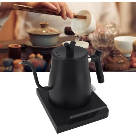 Bouilloire Électrique à Bec Gooseneck 800ml 1000W Chauffe Rapide en Stainless Steel 304 pour Café Artisanal pour Maison Bureau Plug EU 220V