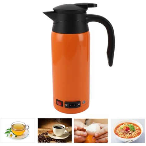 Bouilloire Électrique pour Voiture 800ml en Acier Inoxydable 304, 12V/24V Dual Voltage, Chauffage Rapide avec Fonction Auto & maintien de la température (1/5)