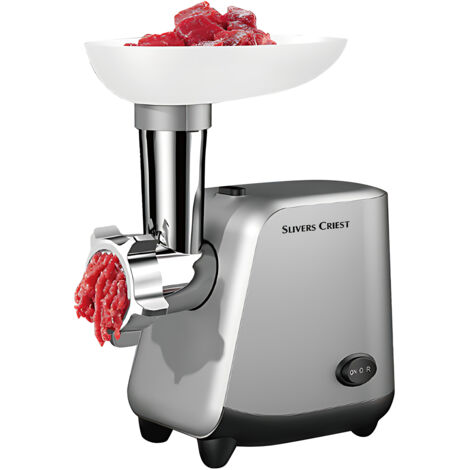 Hachoir Électrique SLIVERS CRIEST 800W - Alliage Aluminium Grade Alimentaire, avec Tubes pour Saucisses et Kubbe - Pour Usage Domestique et Commercial (1/3)