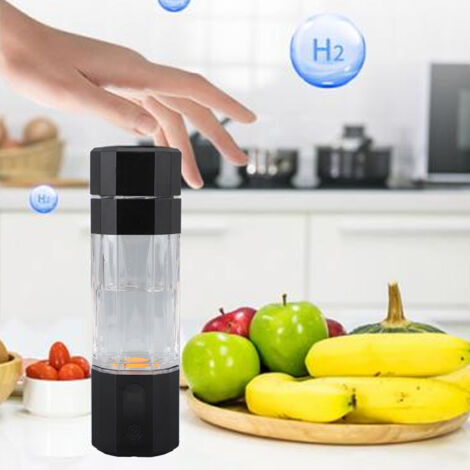 Générateur Portable d'eau Hydrogène Anti-Fuite 2 Concentrations 8000ppb avec Lights Lumineuses Electrode Platine Titanium Noir (1/5)