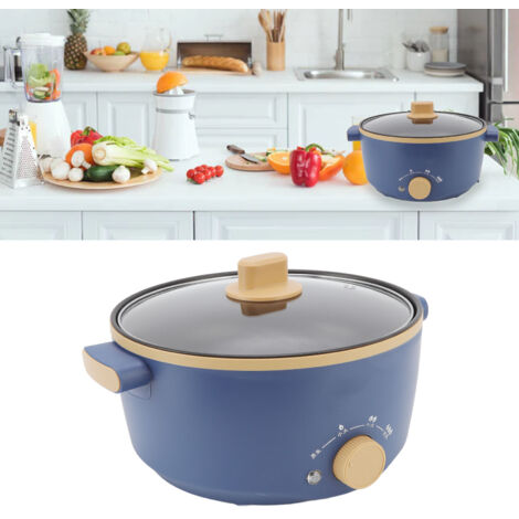 Casserole Électrique Multifonctionnelle 2,5L 800W avec Contrôle 3 Vitesses pour Cuisine Student et Familiale - Design Anti-Adhérence, ABS et Glass, 24cm