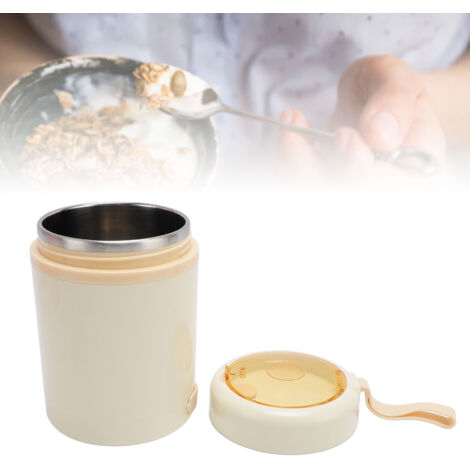 Boîte à Lunch électrique chauffante de 600ml - 60°C constante, anti fuite - Liner en Acier Inoxydable 304 avec Spoon intégrée pour Bureau
