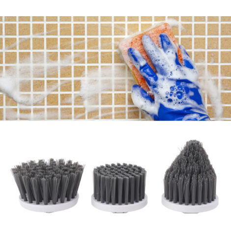 [Set de brosses électriques rotatives] Tête de remplacement 3PCS (petit disque, grand disque, pointe) nylon durable pour nettoyage approfondi (1/5)