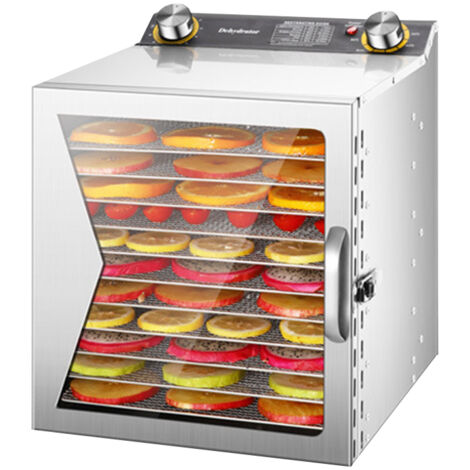 [Dehydrateur alimentaire] [à 12 étages] Déshydrateur alimentaire pour légumes, fruits et viandes avec fonction timer 24H, 800W, température ajustable 30-90℃, porte latérale et fenêtre de visualisation (1/4)