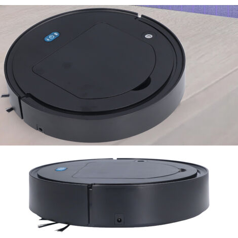 Robot Vacuum Cleaner ABS Noir Multifonction Intelligent Aspirateur Balayeur Automatique 3 en 1 Aspirateur Robot Silencieux pour Maison