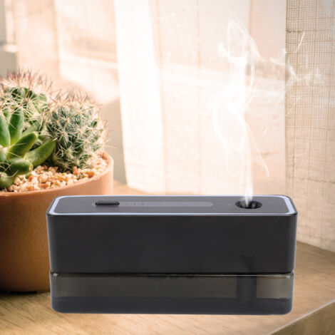 Diffuseur d'Aromathérapie Humidificateur USB avec 3 Niveaux d'Automatisation, Portable ABS Noir pour Bureau et Voyage (1/5)