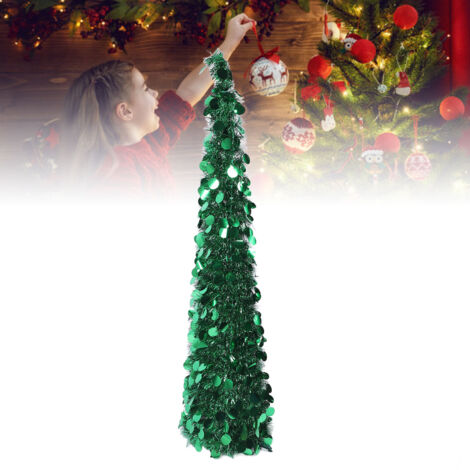 Sapin de Noël Artificiel PET Pop-Up 4.9ft de Société - Durable, Facile à Assembler (1/5)