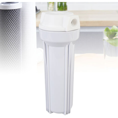 Boîtier de Filtration RO avec Clé pour Système Osmose Inverse 1/4 Inch et Filtres 10 Inch - Matériel : Plastique (1/5)