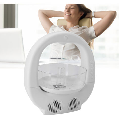 Humidificateur Anti-Gravité avec Lampe Ambiance Aquarium, Bluetooth et Haute Production de Brume, 700ml ABS, Blanc pour Bureau et Chambre (1/5)
